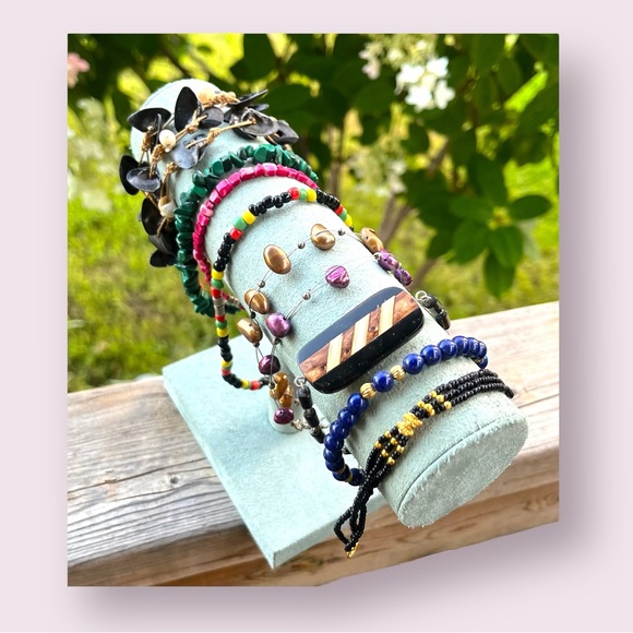 Retro Bracelets Colourful Gemstone Boho Jewelry Lot - Picture 5 of 13